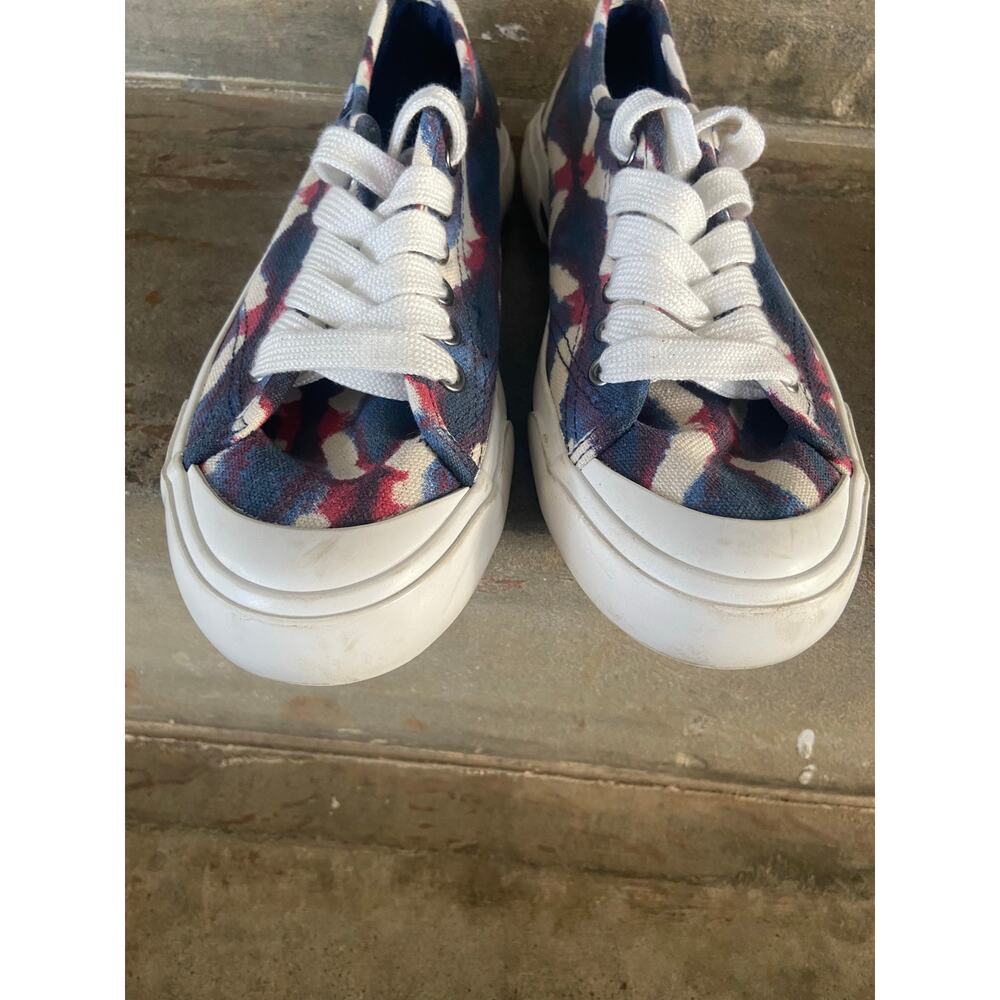 Rocket Dog red/white/blue tie dye canvas sneakers - Picture 4 of 8